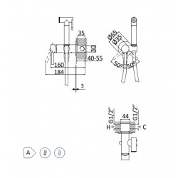 Гигиенический душ Bruma 107 861 1MG Gunmetal