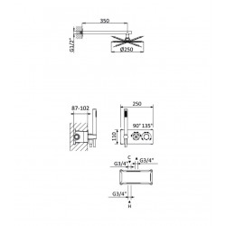 Душевая система Bruma Hera 106 594 0SR Sunrise