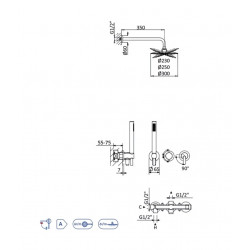 Душевая система Bruma Leaf 167 361 5SR Sunrise