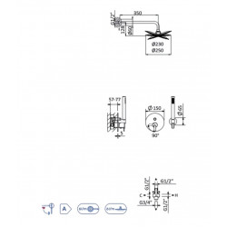 Душевая система Bruma Leaf 167 722 2ST Satinox