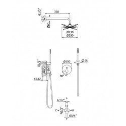 Душевая система Bruma Infante 108 760 2NS Night Sky