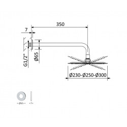 Душевая система Bruma Leaf на 3 потока, 1455265CR+1455914CR+1456403CR+1673123CR