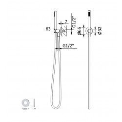 Душевая система Bruma Leaf на 3 потока, 1455265CR+1455914CR+1456403CR+1673123CR