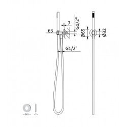 Душевая система Bruma Leaf, 1456403MM+1455914MM+1671201MM+1671201MM