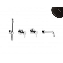 Душевая система Bruma Leaf, 1456403NS+1455914NS+1455914NS+1455914NS