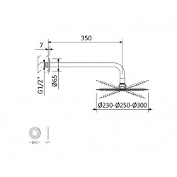 Душевая система Bruma Leaf, 1671201SR+1671201SR+1671201SR+1455265SR+1455914SR+1456403SR