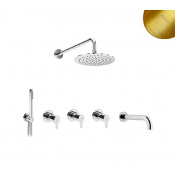 Душевая система Bruma Leaf, 1671201SR+1671201SR+1671201SR+1455265SR+1455914SR+1456403SR