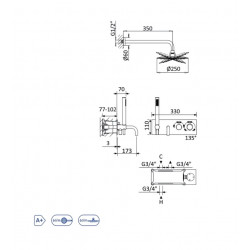 Душевая система Bruma Lusitano 138 310 2CR Chrome