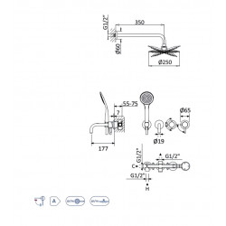 Душевая система Bruma Lusitano 107 312 1ST Satinox