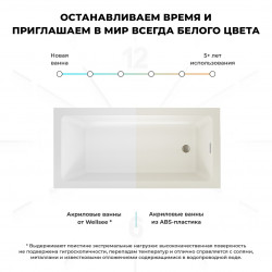 Акриловая ванна в наборе 2 в 1 Wellsee FreeDom 2.0 23300201R 165x80