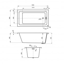 Акриловая ванна в наборе 2 в 1 Wellsee FreeDom 2.0 23300204R 165x80