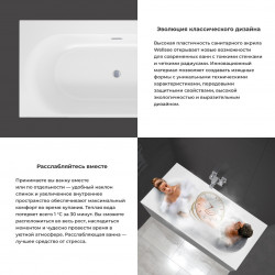 Акриловая ванна в наборе 2 в 1 Wellsee Dream For More 23790102R 181x90
