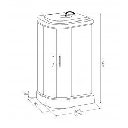 Душевая кабина IVA SC012CMR 120x80 РАСПРОДАЖА