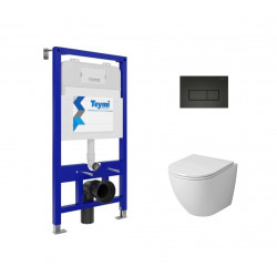 Комплект инсталляции Teymi Aina 52 T70011 с унитазом Grossman GR-4455SQ, кнопка Helmi T70203BM