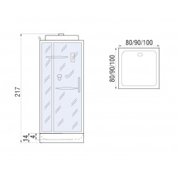 Душевая кабина River TANA 90/90/14 BL