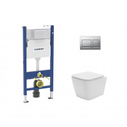 Комплект инсталляции Geberit Alpha 458.233.00.2 с унитазом Lekvo T-202, кнопка Alpha 35 (хром глянцевый)