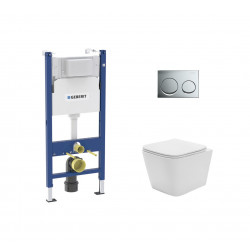 Комплект инсталляции Geberit Alpha 458.233.00.2 с унитазом Lekvo T-202, кнопка Alpha 20 (хром глянцевый)