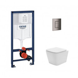 Комплект инсталляции Grohe Rapid SL 38772001 с унитазом Lekvo T-202, кнопка Skate Cosmopolitan 38732A00 графит