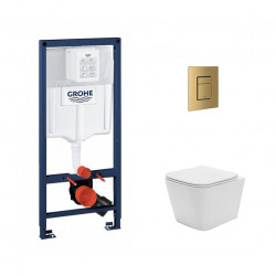 Комплект инсталляции Grohe Rapid SL 38772001 с унитазом Lekvo T-202, кнопка Skate Cosmopolitan 38732GN0