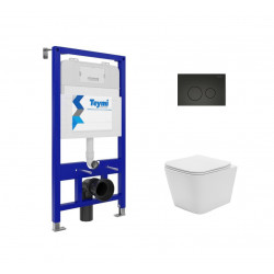 Комплект инсталляции Teymi Aina 52 T70011 с унитазом Lekvo T-202, кнопка Lina T70103BM