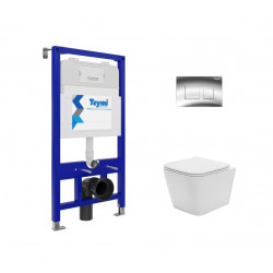 Комплект инсталляции Teymi Aina 52 T70011 с унитазом Lekvo T-202, кнопка Kati T70701CH