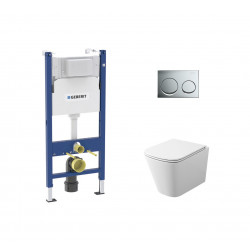 Комплект инсталляции Geberit Alpha 458.233.00.2 с унитазом Teymi Helmi S T40302, кнопка Alpha 20 (хром глянцевый)