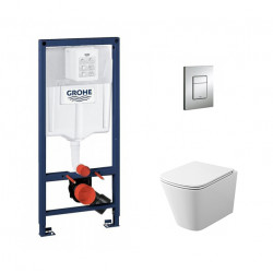 Комплект инсталляции Grohe Rapid SL 38772001 с унитазом Teymi Helmi S T40302, кнопка Skate Cosmopolitan 38821000