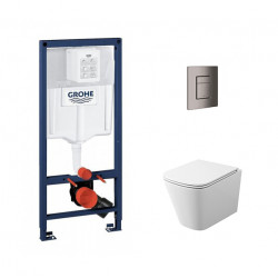 Комплект инсталляции Grohe Rapid SL 38772001 с унитазом Teymi Helmi S T40302, кнопка Skate Cosmopolitan 38732A00 графит