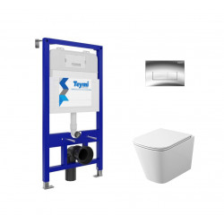 Комплект инсталляции Teymi Aina 52 T70011 с унитазом Teymi Helmi S T40302, кнопка Helmi T70202CH