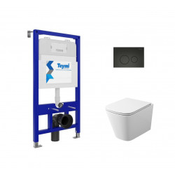 Комплект инсталляции Teymi Aina 52 T70011 с унитазом Teymi Helmi S T40302, кнопка Lina T70103BM