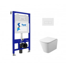 Комплект инсталляции Teymi Aina 52 T70011 с унитазом Teymi Helmi S T40302, кнопка Helmi T70018WM