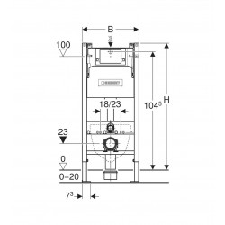 Комплект инсталляции Geberit Alpha 458.233.00.2 с унитазом Teymi Lina S T40102, кнопка Alpha 20 (хром глянцевый)