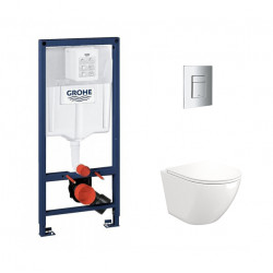 Комплект инсталляции Grohe Rapid SL 38772001 с унитазом Teymi Lina S T40102, кнопка Skate Cosmopolitan 38732000
