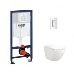 Комплект инсталляции Grohe Rapid SL 38772001 с унитазом Teymi Lina S T40102, кнопка Skate Cosmopolitan 38732SH0 белый