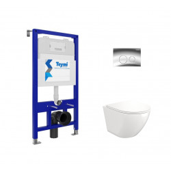 Комплект инсталляции Teymi Aina 52 T70011 с унитазом Teymi Lina S T40102, кнопка Lina T70102CH