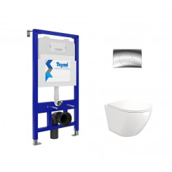 Комплект инсталляции Teymi Aina 52 T70011 с унитазом Teymi Lina S T40102, кнопка Ellie T70022CH