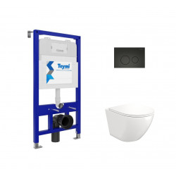 Комплект инсталляции Teymi Aina 52 T70011 с унитазом Teymi Lina S T40102, кнопка Lina T70103BM