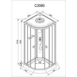 Душевая кабина AvaCan C2080 AVA N 80x80 стандартная