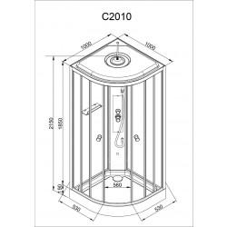 Душевая кабина AvaCan C2010 AVA N 100x100 стандартная