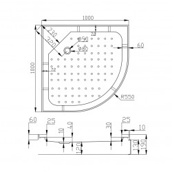 Душевая кабина AvaCan C2010N AVA N 100x100 без крыши
