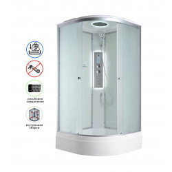 Душевая кабина AvaCan C3080LED AVA N 80x80 с LED-подсветкой и гидромассажем