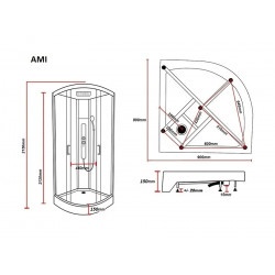 Душевая кабина Parly Ami 90х90