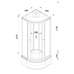 Душевая кабина Parly BETT821 80х80