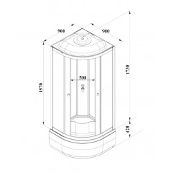 Душевая кабина Parly BETT921 90х90