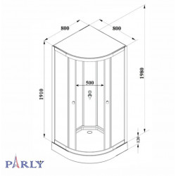 Душевая кабина Parly BETT831 80х80