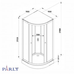 Душевая кабина Parly BETT931 90х90