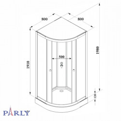 Душевая кабина Parly BETT B831 80х80