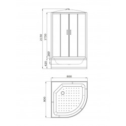 Душевая кабина Parly EC821 80х80