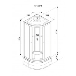 Душевая кабина Parly EC921 90х90