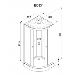 Душевая кабина Parly EC831 80х80